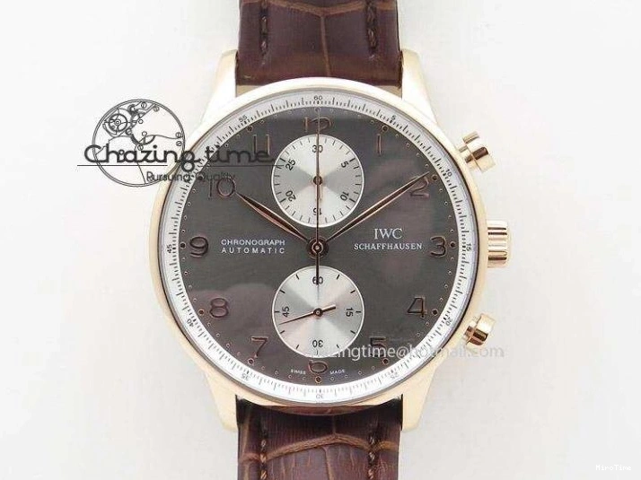 MIROTIME 0410 Unisex Portuguese Real PR RG IW500702 ZF 1:1 Best Edition On Brown Leather Strap A52010 V 7303